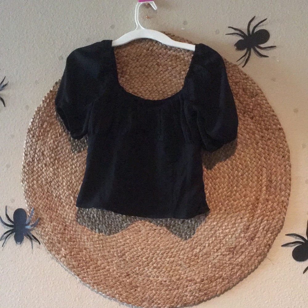 Modcloth Corset zippered off shoulder crop top